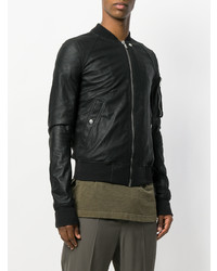 Blouson aviateur noir Rick Owens