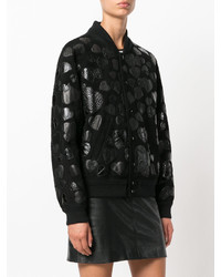 Blouson aviateur noir Saint Laurent