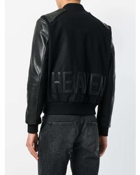 Blouson aviateur noir Saint Laurent