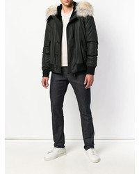 Blouson aviateur noir Yves Salomon Army