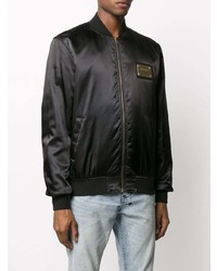 Blouson aviateur noir Moschino