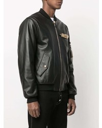 Blouson aviateur noir Moschino