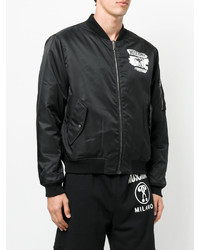 Blouson aviateur noir Moschino