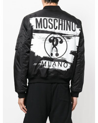 Blouson aviateur noir Moschino