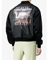 Blouson aviateur noir Heron Preston