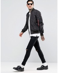 Blouson aviateur noir Alpha Industries