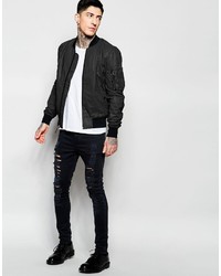 Blouson aviateur noir Alpha Industries