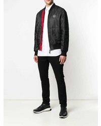 Blouson aviateur noir Philipp Plein