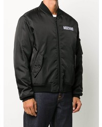 Blouson aviateur noir Moschino