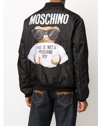 Blouson aviateur noir Moschino