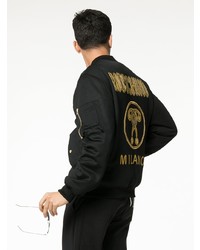 Blouson aviateur noir Moschino