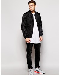 Blouson aviateur noir Solid