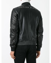 Blouson aviateur noir Philipp Plein