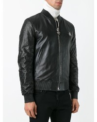 Blouson aviateur noir Philipp Plein