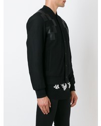 Blouson aviateur noir Marcelo Burlon County of Milan