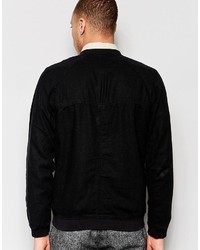 Blouson aviateur noir Pull&Bear