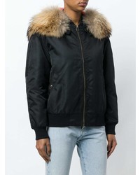 Blouson aviateur noir Mr & Mrs Italy