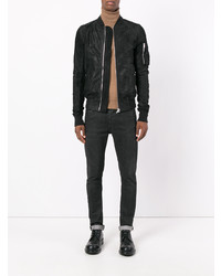 Blouson aviateur noir Rick Owens