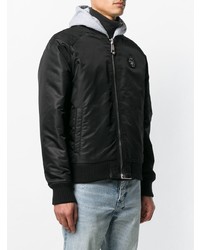 Blouson aviateur noir Philipp Plein