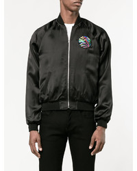 Blouson aviateur noir Saint Laurent