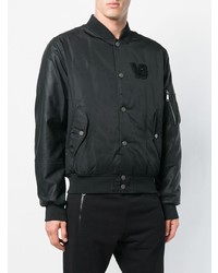 Blouson aviateur noir Versace Jeans