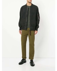 Blouson aviateur noir Ziggy Chen