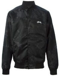 Blouson aviateur noir Stussy