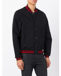 Blouson aviateur noir Saint Laurent