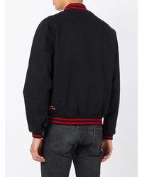 Blouson aviateur noir Saint Laurent