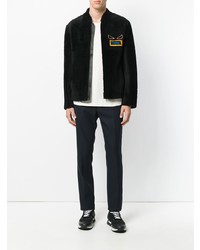 Blouson aviateur noir Fendi