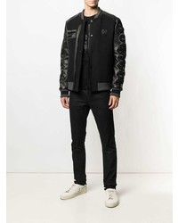 Blouson aviateur noir Philipp Plein