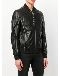 Blouson aviateur noir Philipp Plein