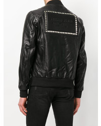 Blouson aviateur noir Philipp Plein