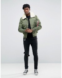 Blouson aviateur olive Alpha Industries