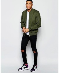 Blouson aviateur olive Asos