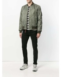 Blouson aviateur olive Schott