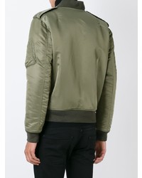 Blouson aviateur olive Saint Laurent