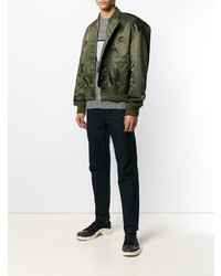 Blouson aviateur olive Walter Van Beirendonck