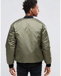 Blouson aviateur olive Reclaimed Vintage