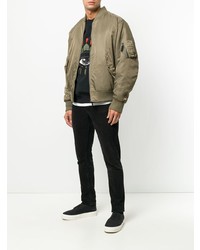 Blouson aviateur olive Yves Salomon