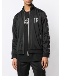 Blouson aviateur orné noir John Richmond