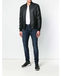 Blouson aviateur orné noir Philipp Plein