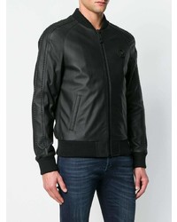 Blouson aviateur orné noir Philipp Plein