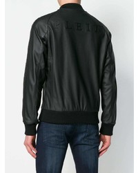 Blouson aviateur orné noir Philipp Plein