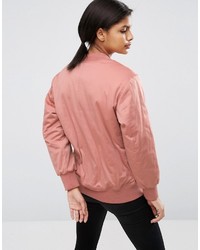 Blouson aviateur rose Asos