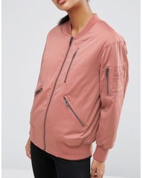 Blouson aviateur rose Asos