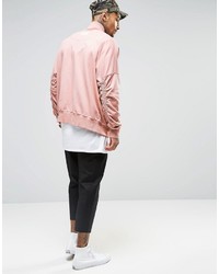 Blouson aviateur rose