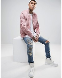 Blouson aviateur rose Alpha Industries