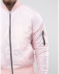 Blouson aviateur rose