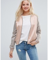 Blouson aviateur rose Vila